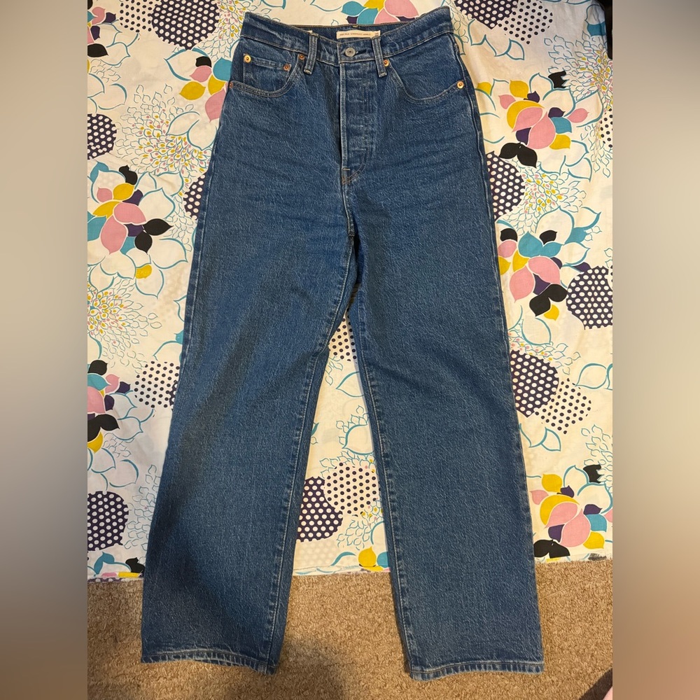 levis premium ribcage straight ankle 25x27